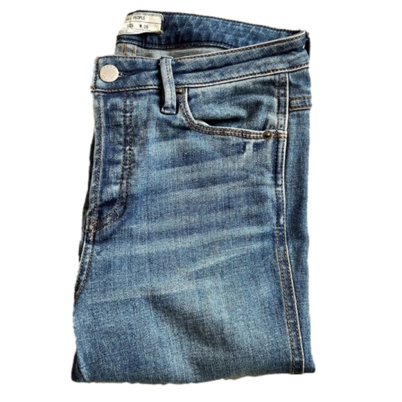 FREE PEOPLE Mid Rise Ankle Length Skinny Jean Medium Wash, Size 26 - Picture 5 of 11